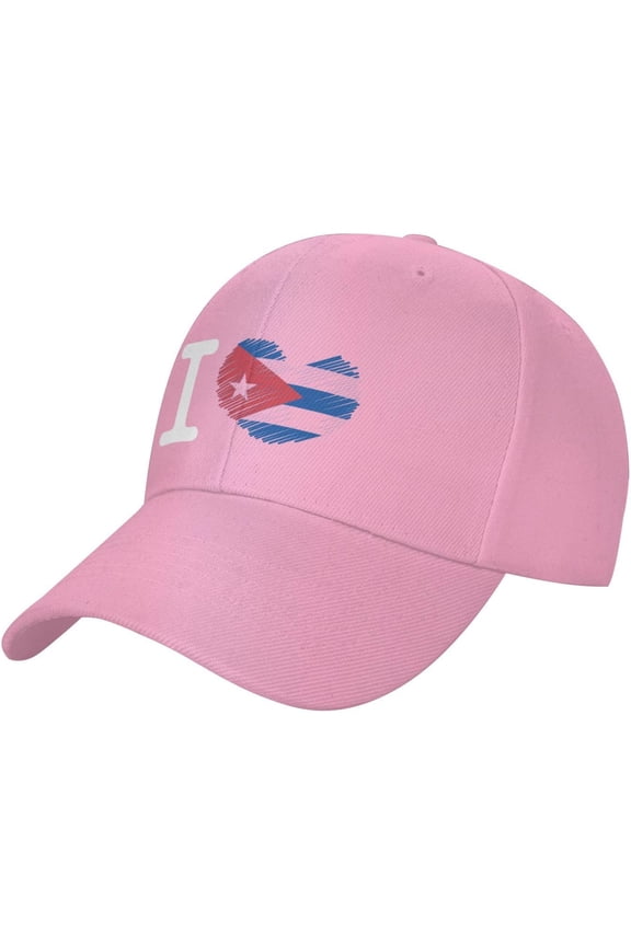 Wikjxiz I Love Cuba Hat Black Baseball Cap Men Women Adjustable Sports Sunhat Novelty Trucker Hat