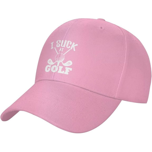 Wikjxiz I Suck at Golf Hat Black Baseball Cap Men Women Adjustable Sports Sunhat Novelty Dad Hat