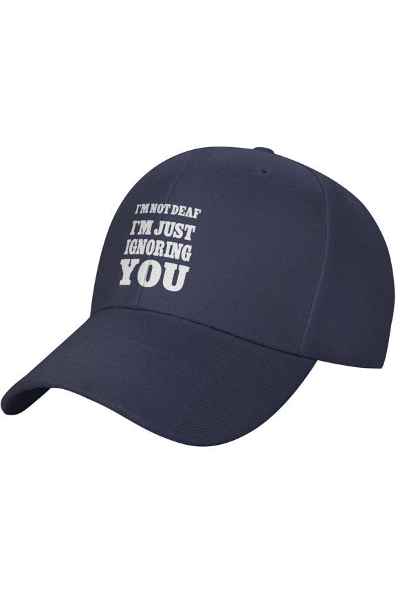 Wikjxiz I'm Not Ignoring You I'm Deaf I Read Lips Hat Black Baseball Cap Men Women Adjustable Sports