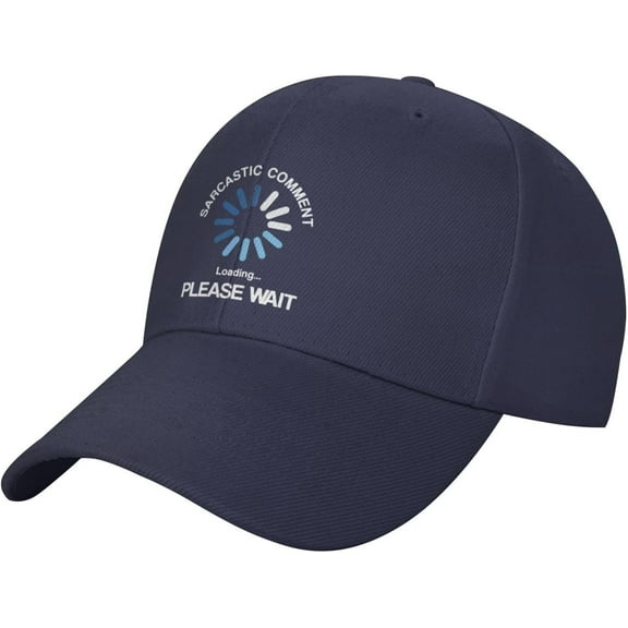 Wikjxiz Sarcastic Comment Please Wait Hat Black Baseball Cap Men Women Adjustable Sports Sunhat Funny Trucker Hat