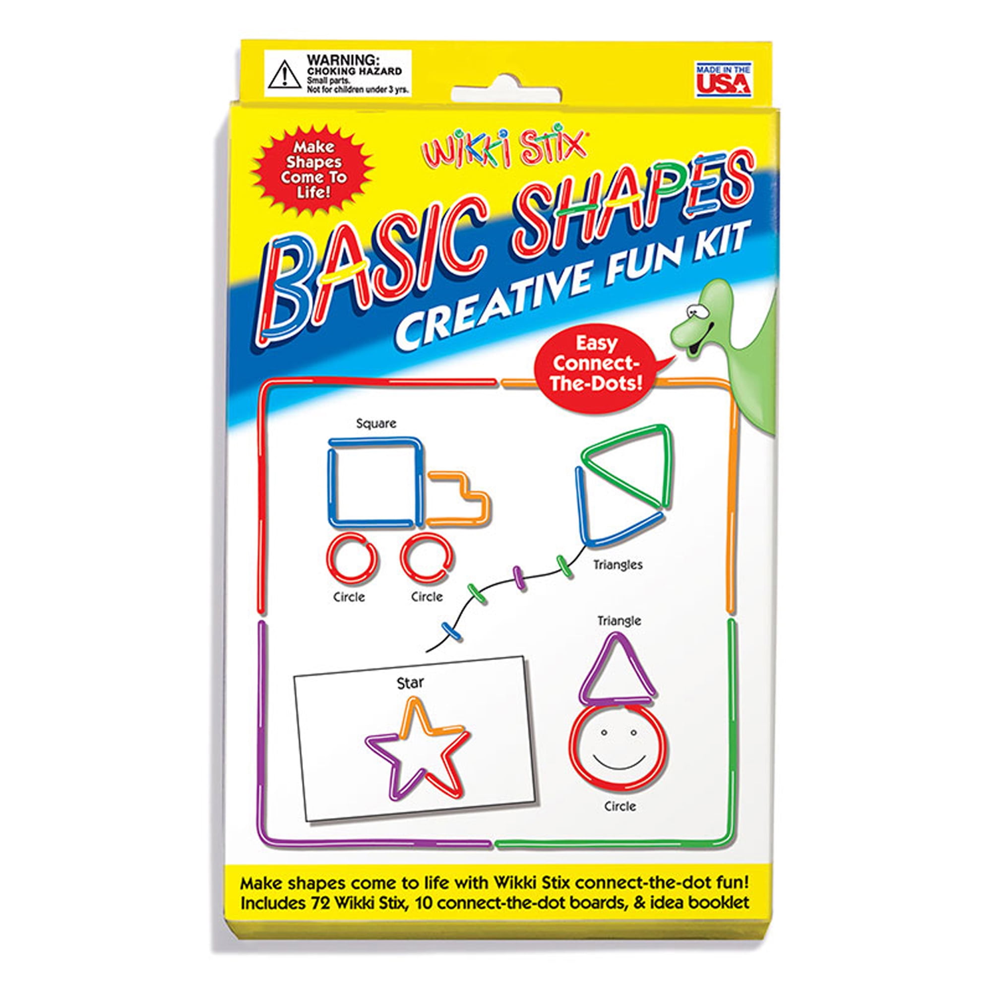 Wikki Stix Basic Shapes Kit Helps Kids Learn Individual Shapes and How to  Combine Shapes with Colorful, Hands-on Fun Activities, Made in The USA