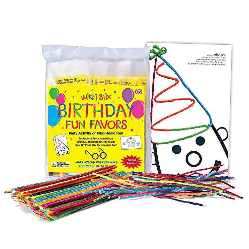Wikki Stix Birthday Fun Favors, pack of 20 individual fun favors, each
