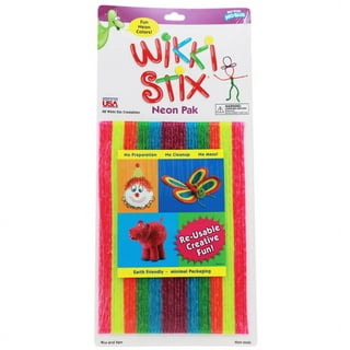 Sensory Fidget Toy, Arts and Crafts for Kids, Non-Toxic, Waxed Yarn, 6  inch, Reusable Molding and Sculpting Sticks, American Made by Wikki Stix,  Assorted Colors, 24 Pack,Multi. 