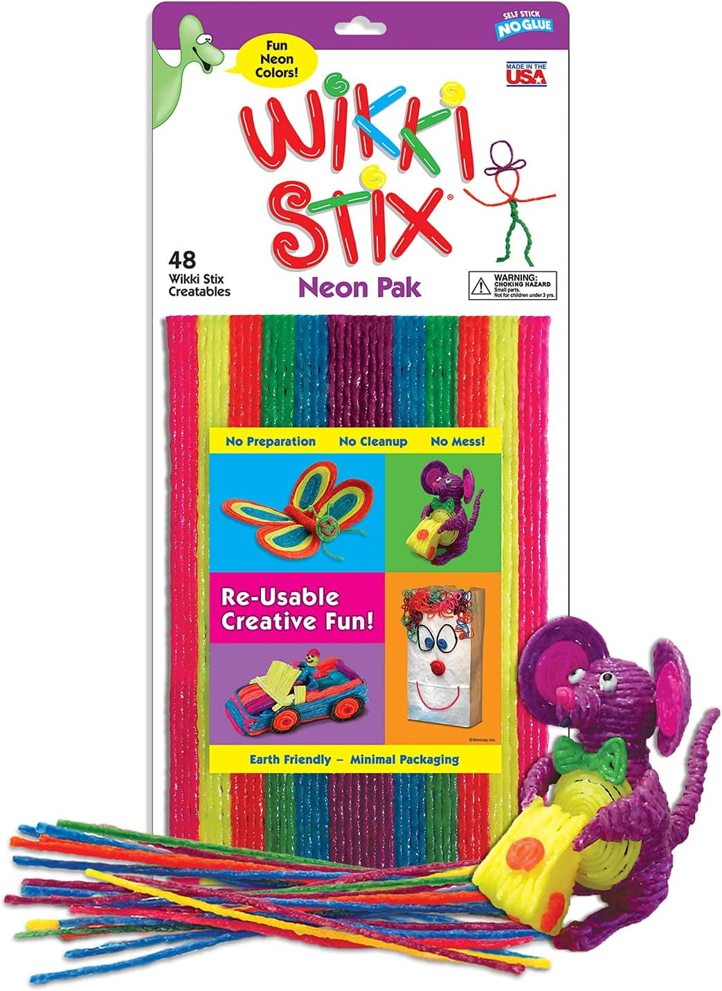 Wikki Stix Neon Pak with 48 Wikki Stix in Bright Neon Colors
