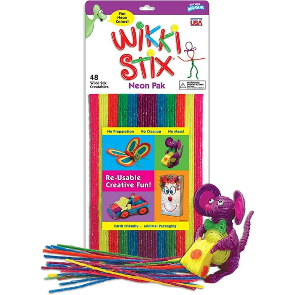 Wikki Stix Neon Pak with 48 Wikki Stix in Bright Neon Colors
