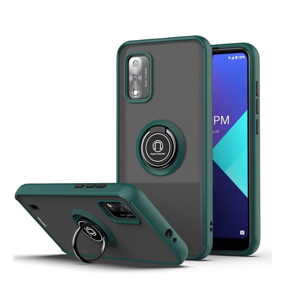 Wiko Ride 3 Phone Case, Slim Protective Kickstand Magnetic Ring for Wiko Ride 3 Phone Case Green