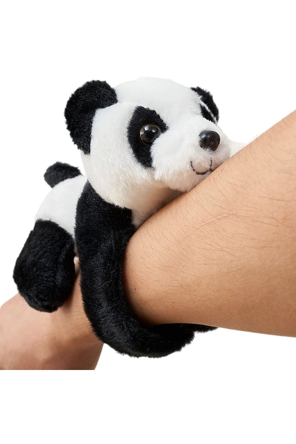 Stuffed Animal Slap Bracelets, Fluffy Wild Animal Snap Bracelet for Kids, 5.9 Inch Plush Pets Slap Bracelet Wrist Toy for Boys Girls Birthday Gifts Party Favors