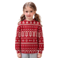thumbnail image 1 of Wilark Girls Christmas Sweater Crew Neck Long Sleeve Cute Pullover Kids Festival Tops Red 15-16 Years, 1 of 8