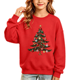 thumbnail image 1 of Wilark Girls Christmas Sweatshirts Size 3-14, Long Sleeve Pullover Crew Neck Fleece Warm Kids Festival Tops Red, 1 of 9