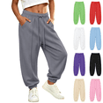 thumbnail image 1 of Wilark Girls Sweatpants with Pockets Size 10, Casual Drawstring Elastic Waist Fashion Running Baggy Joggers for Kids Gray, 1 of 9
