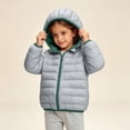 thumbnail image 1 of Wilark Girls Zip Up Puffer Jackets Long Sleeve Casual Cute Lightweight Quilted Packable Hooded Winter Warm Coat Gray 6, 1 of 8