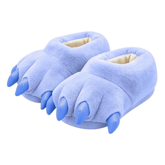 Wilark Little Girls Monster Claw Slippers Fuzzy Fleece Warm Cute Winter House Shoes Blue One Size