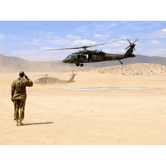 Wilbanks Military USA UH-60 Black Hawk Helicopter Photo Extra Large XL Wall Art Poster Print