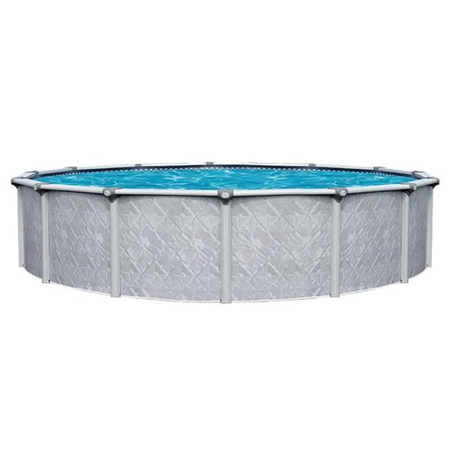 Wilbar VIS52100 21 ft. x 52 in. Round Lancaster Above Ground Pool ...