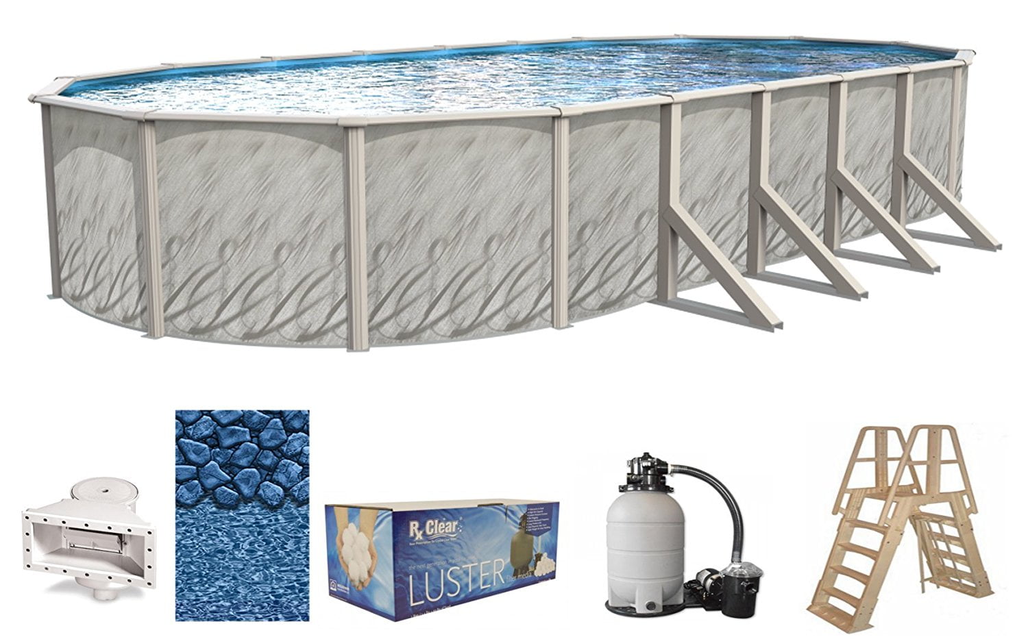 Wilbar Lake Effect Meadows 15' x 30' Oval AboveGround Swimming Pools