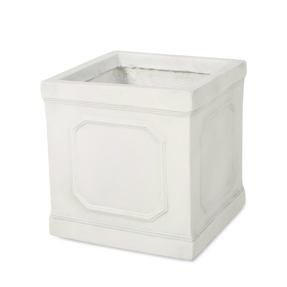 Wilbert Cast Stone Outdoor Small Planter, Antique White