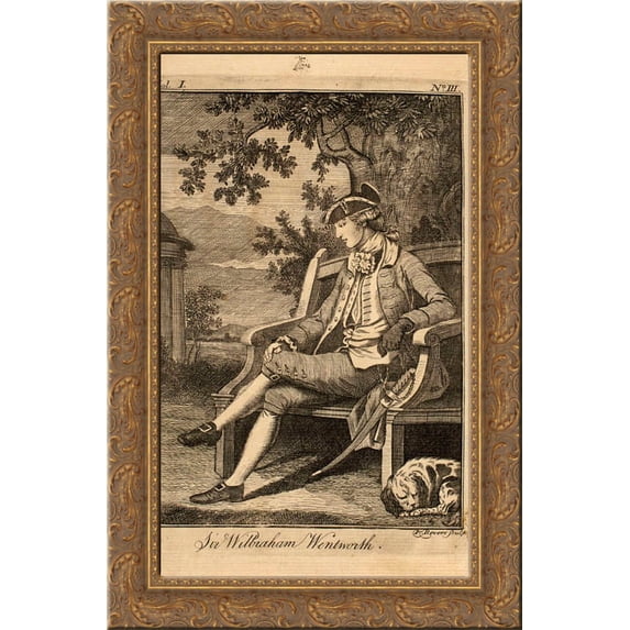 Wilbraham Wentworth 19x24 Gold Ornate Wood Framed Canvas Art by Revere, Paul