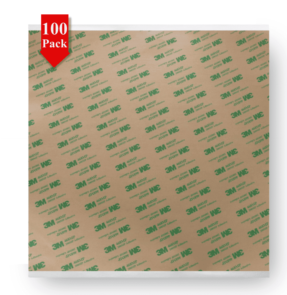 Wilbur’s Finest 3M 468MP Double Sided Adhesive Transfer Tape Sheets 12” x 12” (100 Pack)