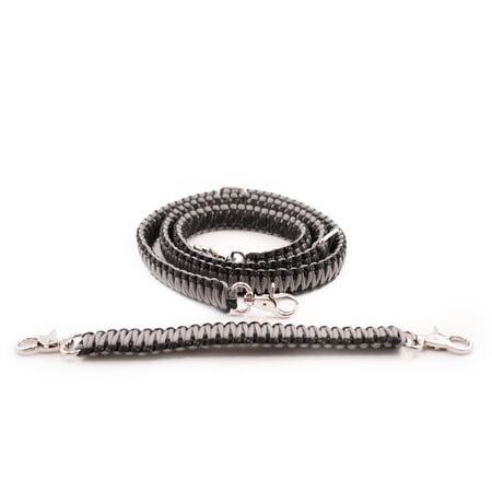 Wilbur's Finest Firefighter EMS Police Radio Strap 60" Paracord with 13" Stabilizer Strap Grey