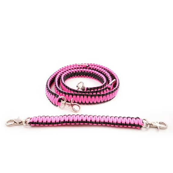 Wilbur's Finest Firefighter EMS Police Radio Strap 60" Paracord with 13" Stabilizer Strap Pink