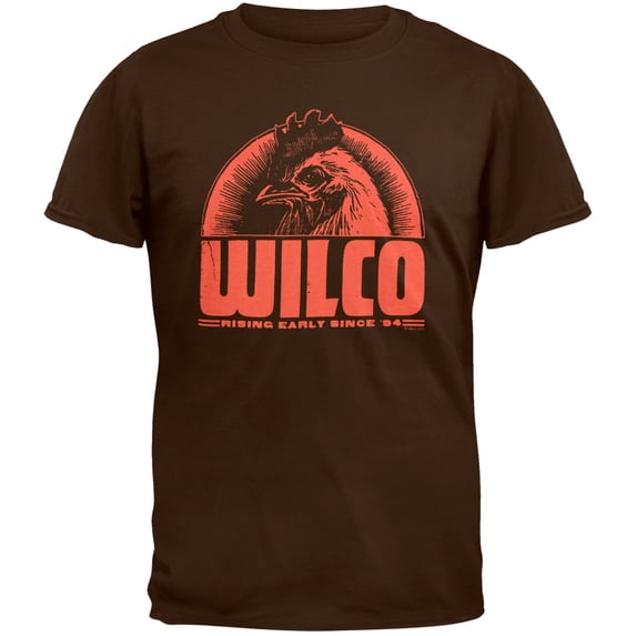 Wilco Men's Rising Early Since '94 Slim Fit T-shirt XX-Large Dark Chocolate