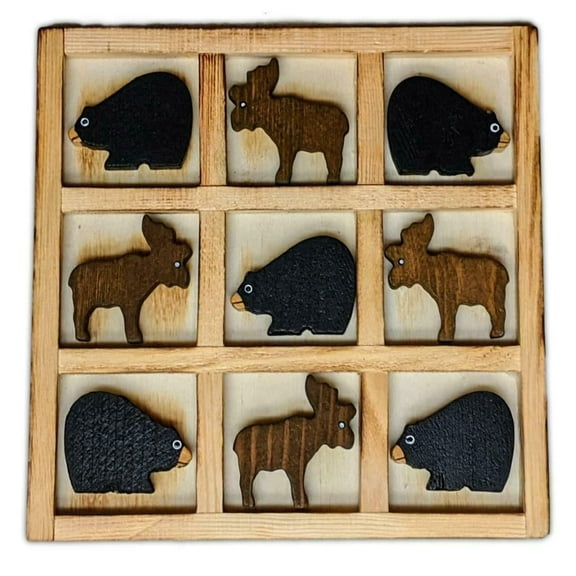 Wilcor Tic Tac Toe Bear/Moose Collectible Board
