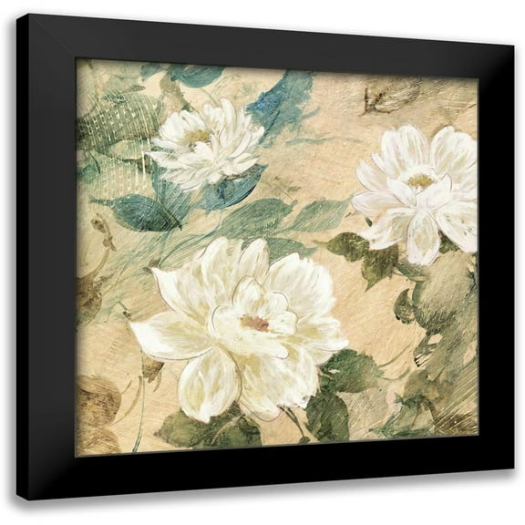 Wilcox, Jil 12x12 Black Modern Framed Museum Art Print Titled - White Flowers II