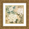 thumbnail image 1 of Wilcox, Jil 12x12 Gold Ornate Wood Framed with Double Matting Museum Art Print Titled - White Flowers II, 1 of 4