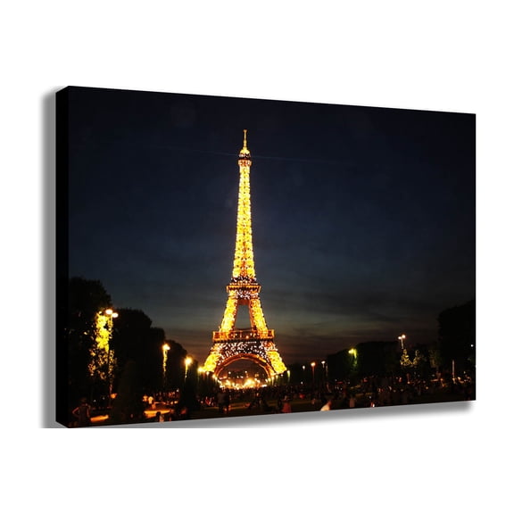 Wilcox "Paris France Eiffel Night" Canvas Print