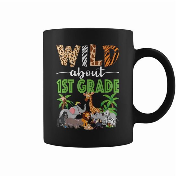 Wild About 1St Grade Teacher Student First Grade Zoo Safari Coffee Mugs