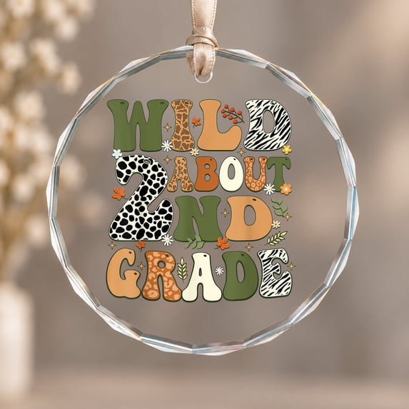Wild About 2nd Grade Teacher Student First Day Of School Theme Ornament ...