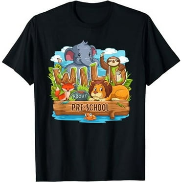 Wild About Pre-School Back To School Jungle Animals Gift T-Shirt