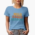 thumbnail image 1 of Wild About Reading, Book Lover or Avid Reader Themed, Groovy Retro Wavy Text Merch Gift, Baby Blue T-Shirt, 2XL, 1 of 5
