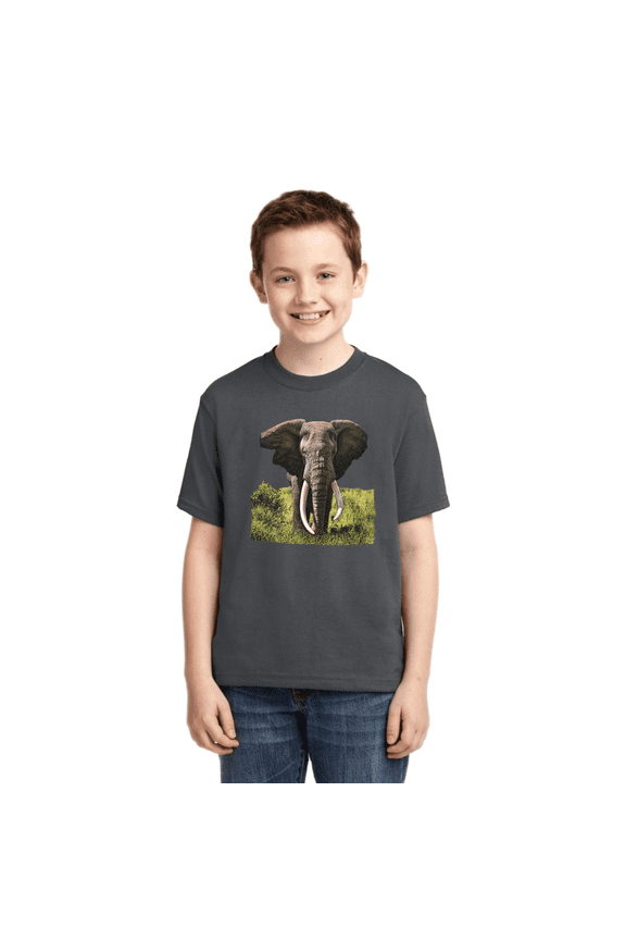 Wild African Forest Elephant Nature Animal Lover Boys Graphic Youth T-Shirt