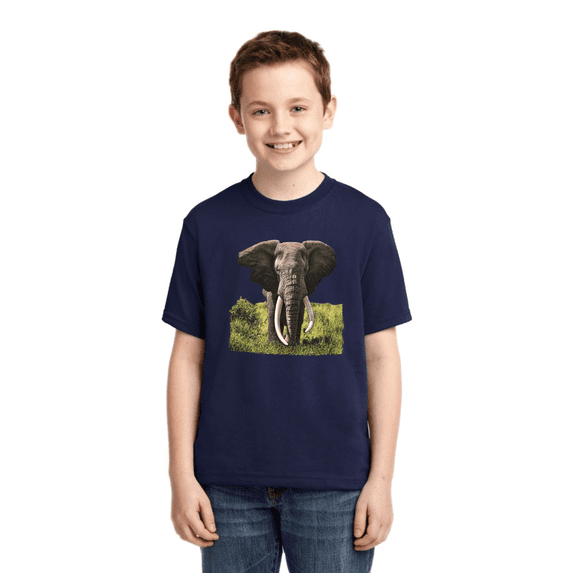 Wild African Forest Elephant Nature Animal Lover Boys Graphic Youth T-Shirt