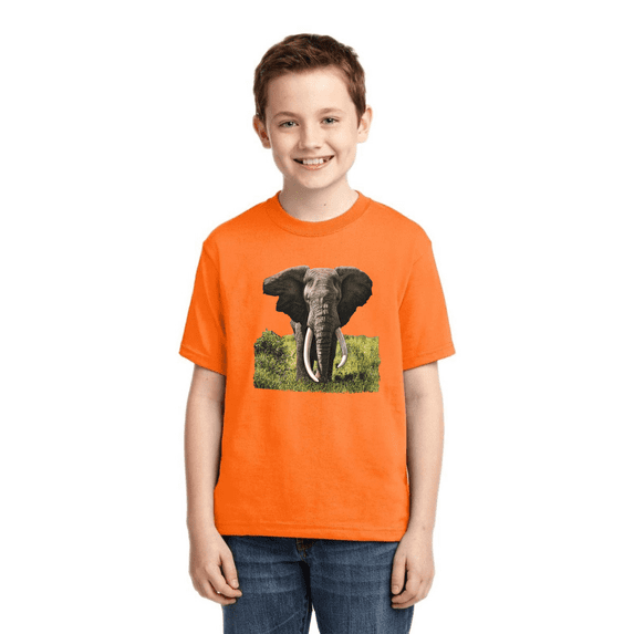 Wild African Forest Elephant Nature Animal Lover Boys Graphic Youth T-Shirt