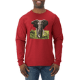 thumbnail image 1 of Wild African Forest Elephant Nature Animal Lover Mens Long Sleeve Shirt, 1 of 1