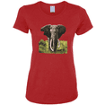 thumbnail image 1 of Wild African Forest Elephant Nature Animal Lover Womens Graphic T-Shirt, 1 of 1