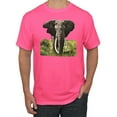 thumbnail image 1 of Wild African Forest Elephant Nature Fashion Graphic T-Shirt, Neon Pink, Small, 1 of 1