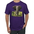thumbnail image 1 of Wild African Forest Elephant Nature Fashion Graphic T-Shirt, Purple, Small, 1 of 1