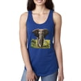 thumbnail image 1 of Wild African Forest Elephant Nature Fashion Ladies Racerback Tank Top, Royal, Medium, 1 of 1
