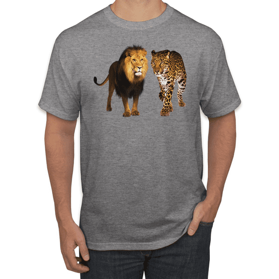 Wild African Lion and Cheetah Animal Lover Graphic T-Shirt