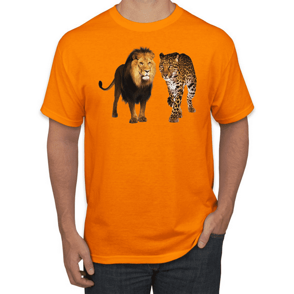 Wild African Lion and Cheetah Animal Lover Graphic T-Shirt