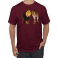 thumbnail image 1 of Wild African Lion and Cheetah Animal Lover Graphic T-Shirt, 1 of 1