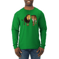 thumbnail image 1 of Wild African Lion and Cheetah Animal Lover Mens Long Sleeve Shirt, 1 of 1