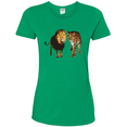 thumbnail image 1 of Wild African Lion and Cheetah Animal Lover Womens Graphic T-Shirt, 1 of 1