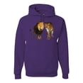 thumbnail image 1 of Wild African Lion and Cheetah Fashion Graphic Hoodie Sweatshirt, Purple, Large, 1 of 1