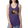 thumbnail image 1 of Wild African Lion and Cheetah Fashion Ladies Racerback Tank Top, Purple Rush, Small, 1 of 1