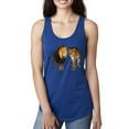 thumbnail image 1 of Wild African Lion and Cheetah Fashion Ladies Racerback Tank Top, Royal, Large, 1 of 1