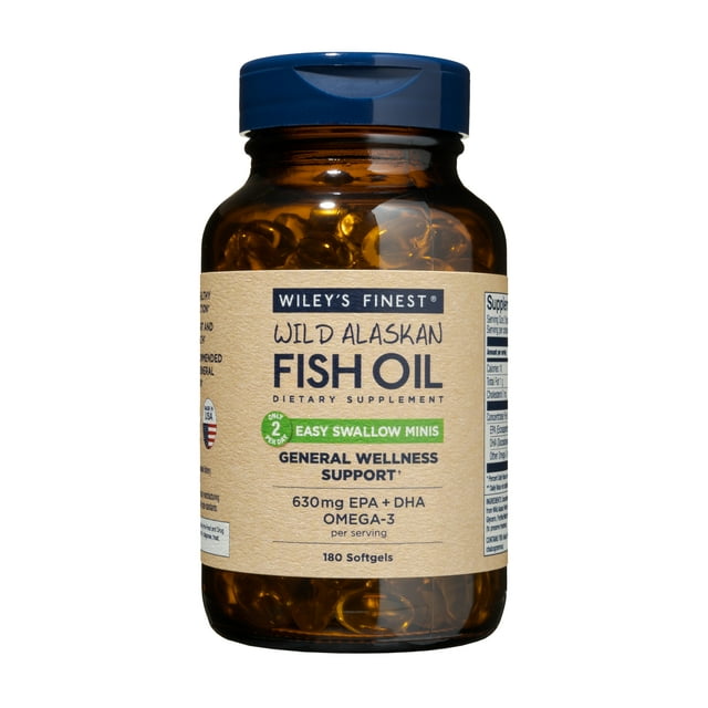 Wild Alaskan Omega3 Fish Oil Easy Swallow Minis 2X Double Strength